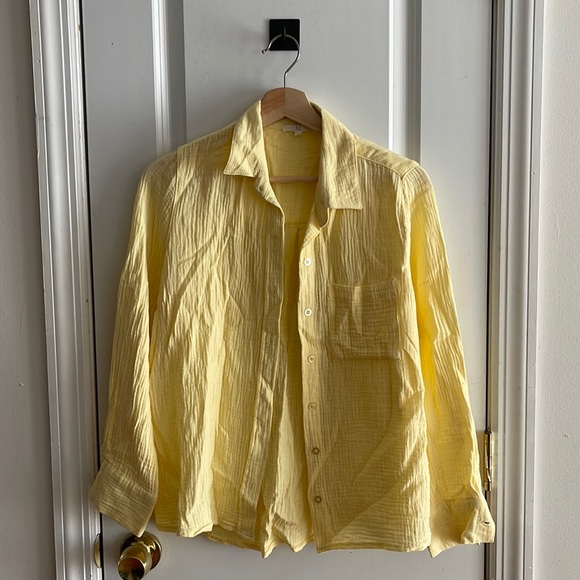 Job Apparel Yellow Cotton Gauze Top - Picture 2 of 5